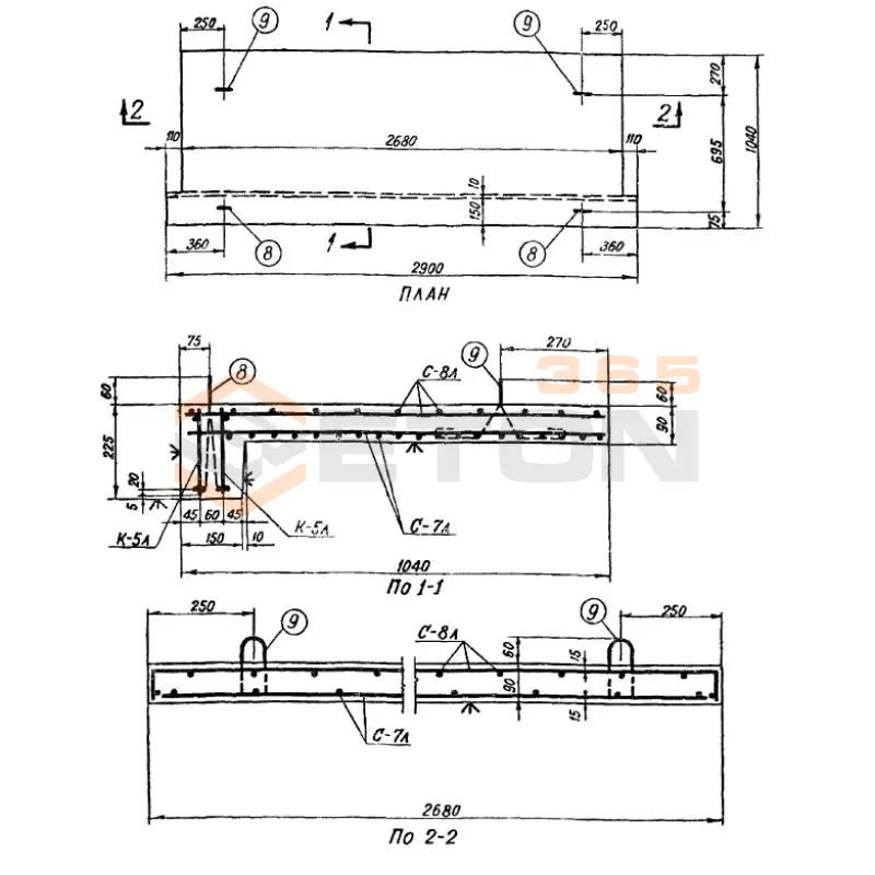 Лестничные площадки Серия ИИ 01-02 Л 7 (ИИ 01-02)