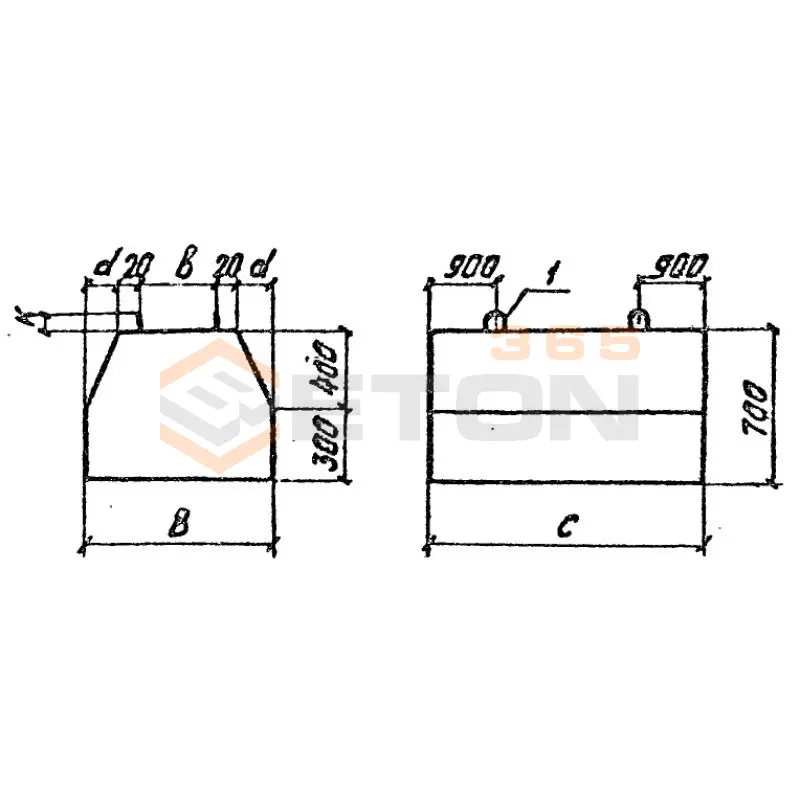 Блоки фундаментов Шифр 2175 рч Ф 2-300 (шифр 2175рч)
