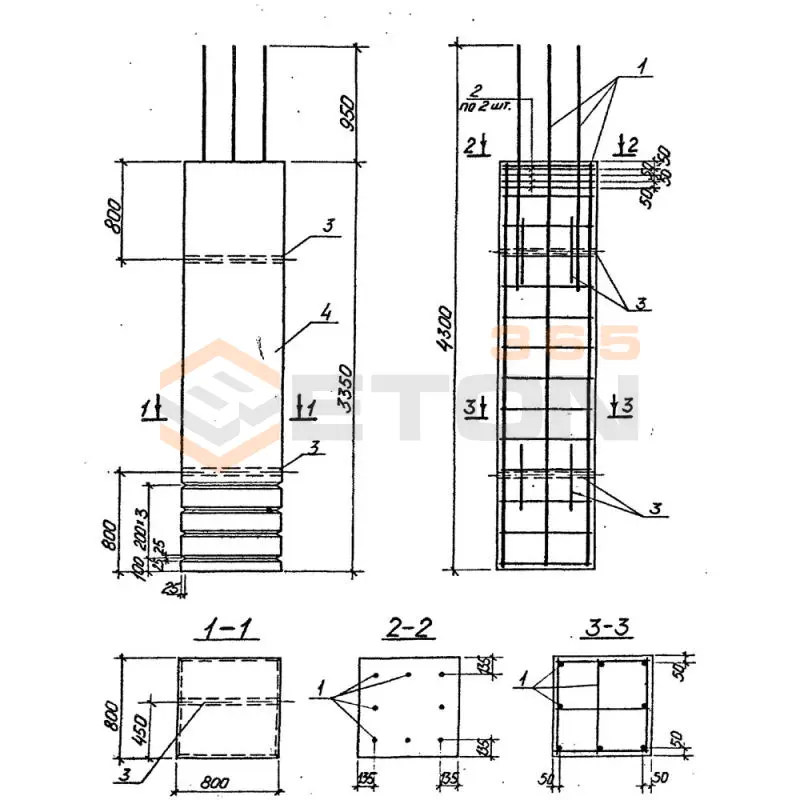 Колонны Серия У 01-02/89 К 2-3