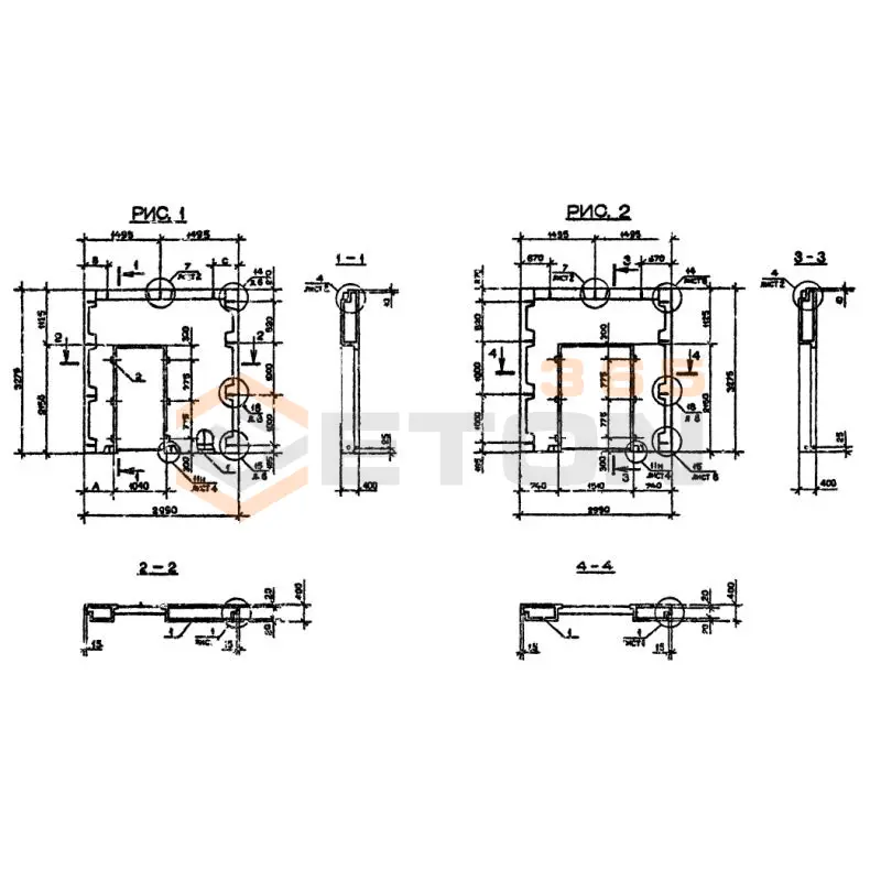 Панели наружных стен Серия 1.090.1-2с 3ПСД 30-33-4-1 пс (1.090.1-2с)