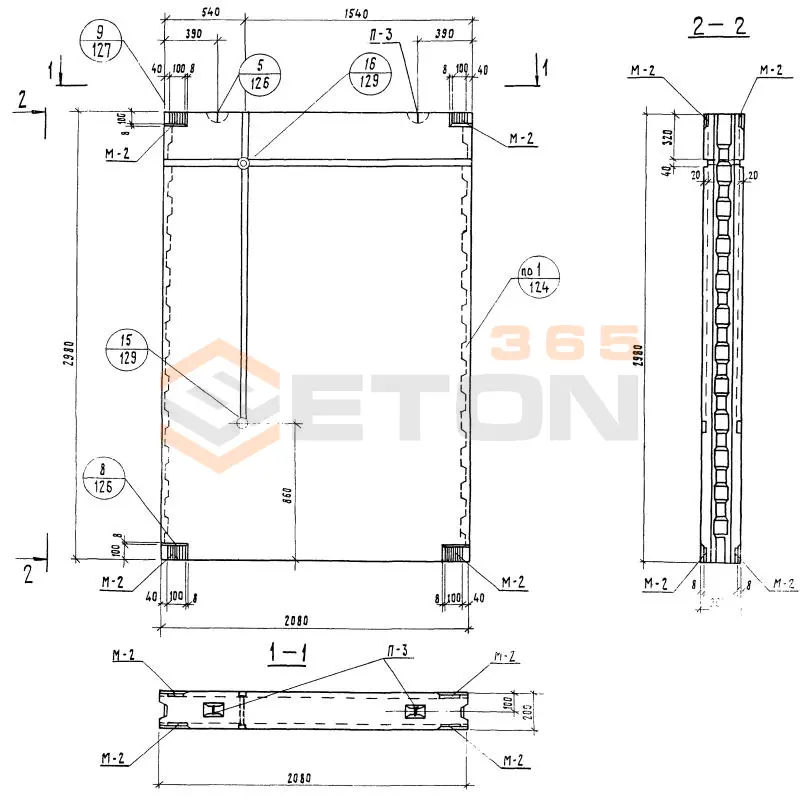 Блоки внутренних стен Серия 1.134-1 СБВ 21-2-30 т-1 (1.134-1)
