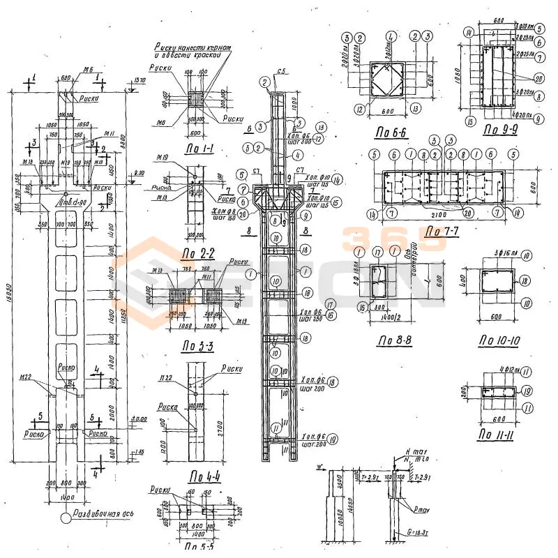 Колонны Серия КЭ 01-52 КД 10-43