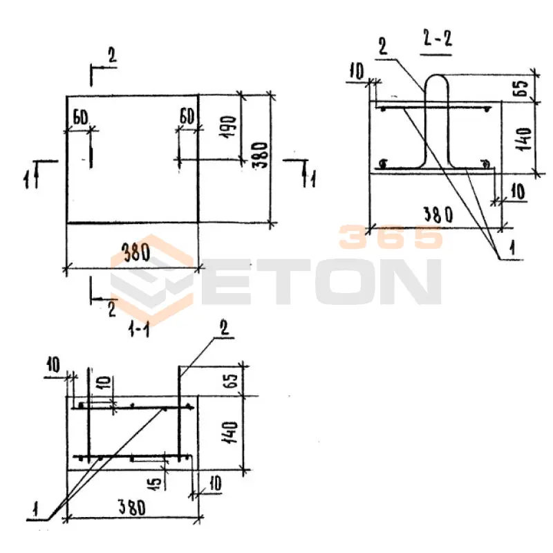 Плиты опорные Серия 1.225-2 ОП 4-4 АIII