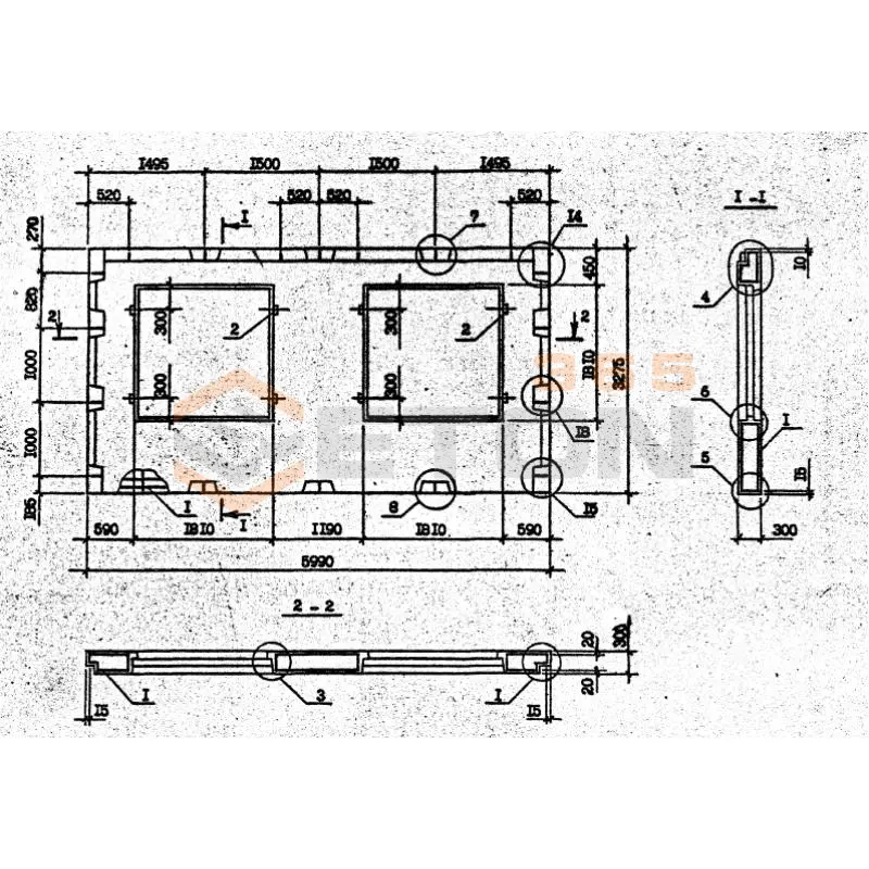 Панели наружных стен Серия 1.090.1-2с 3ПСО 60-33-3-1 пс9 (1.090.1-2с)