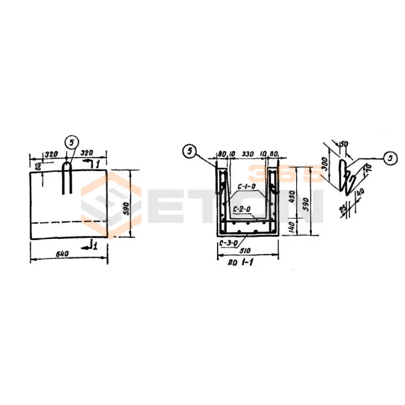 Стаканы опорные Серия ИИ 01-02 ОП 1 (ИИ 01-02)
