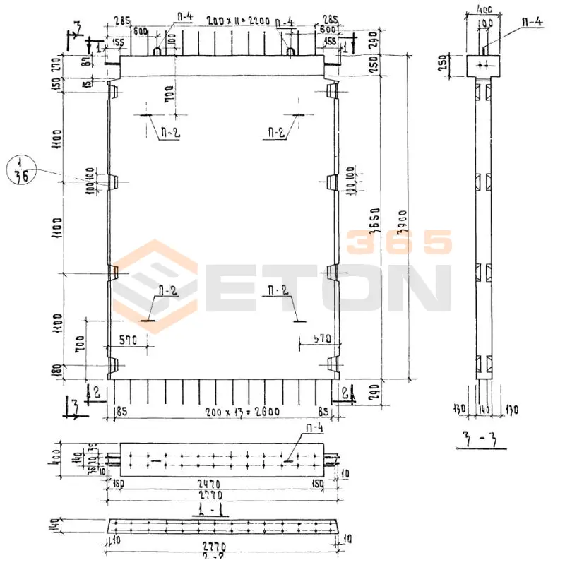 Диафрагмы жесткости Серия ИИ 04-6 Д 2-28-42 (ИИ 04-6)