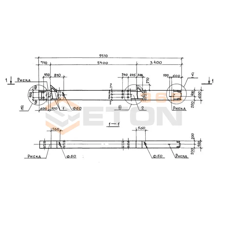 Колонны высотой 5,4 м Серия 1.420.1-19 К 18-8