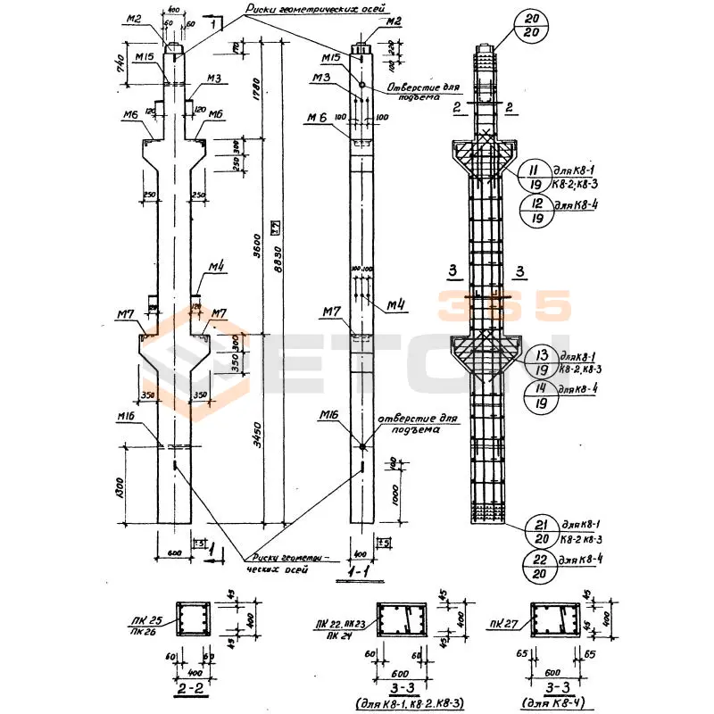 Колонны Серия ИИ 22-1 К 8-4 (ИИ 22-1)