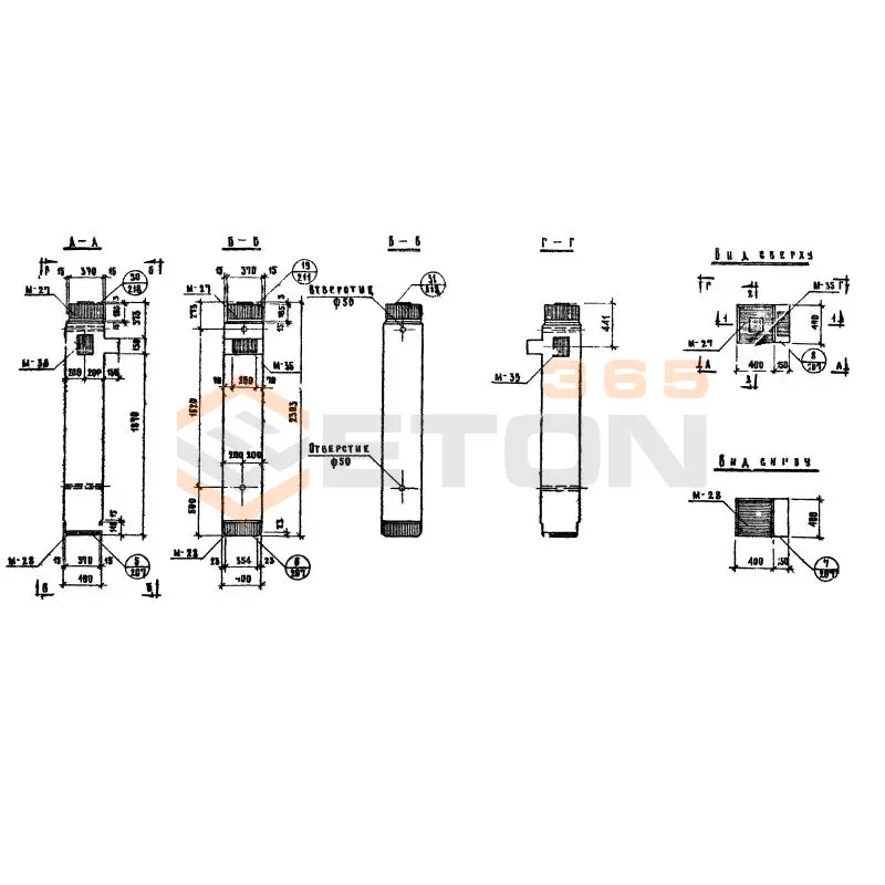 Колонны сечением 400х400 Серия ИИ 04-2 КП 42-24-4