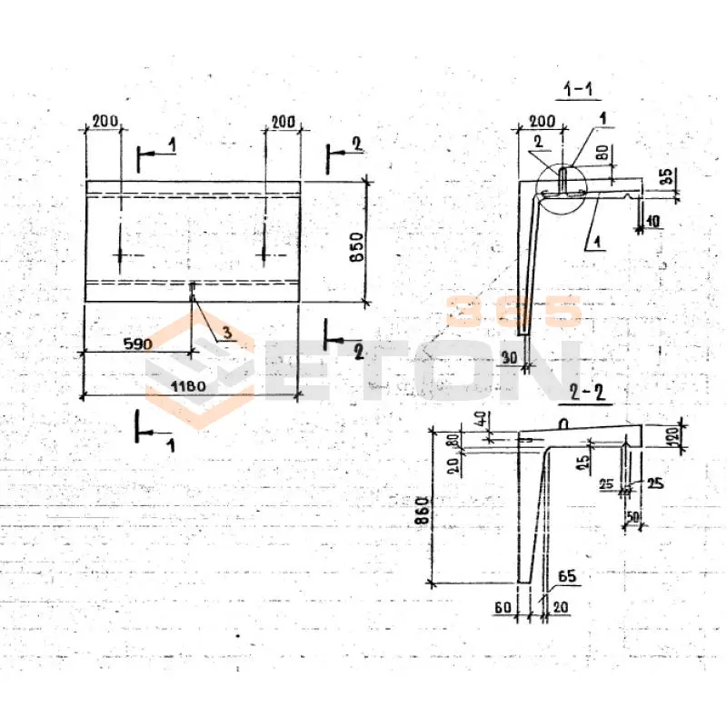 Парапетные плиты Серия 1.169.1-1 ПП 12-6-9-300 т т