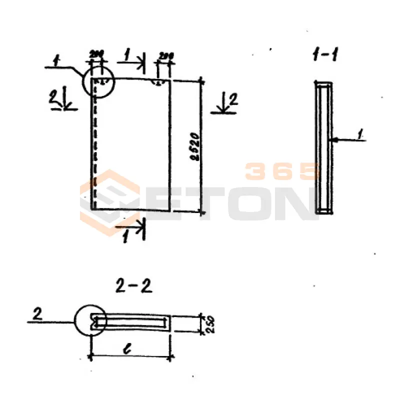 Блоки стеновые внутренние ТП 213-2-183 СБВ 12-25-2,5-8 я-1 (ТП 213-2-183)