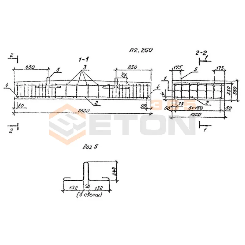Блоки перекрытий средней части труб Серия 3.501.1-179.94 Блок 30