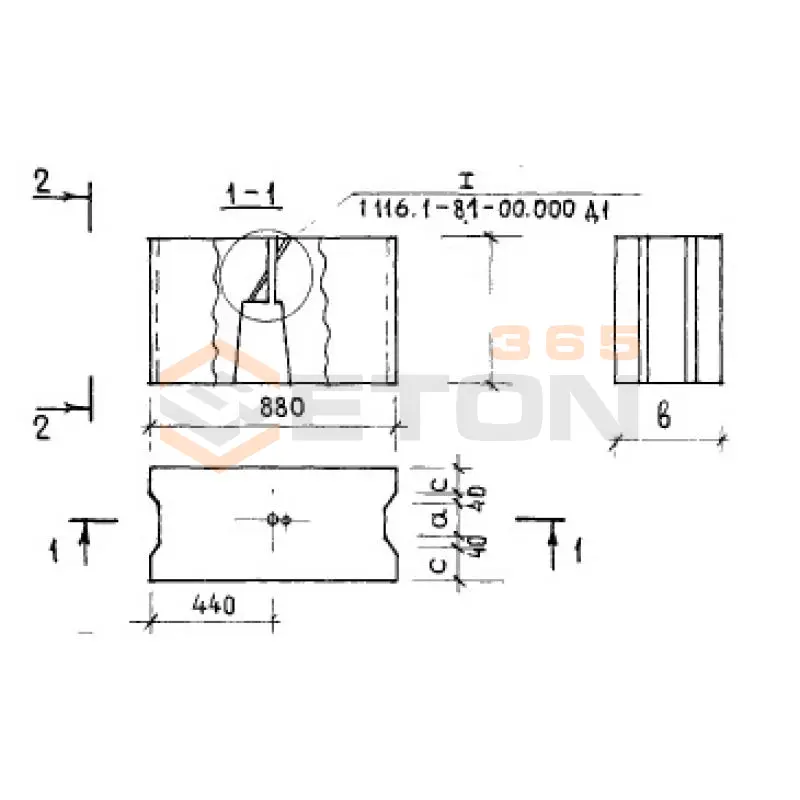 Фундаментные блоки сплошные ФБС серия 1.116.1-8 и ГОСТ 13579-78 ФБС 9-4-3