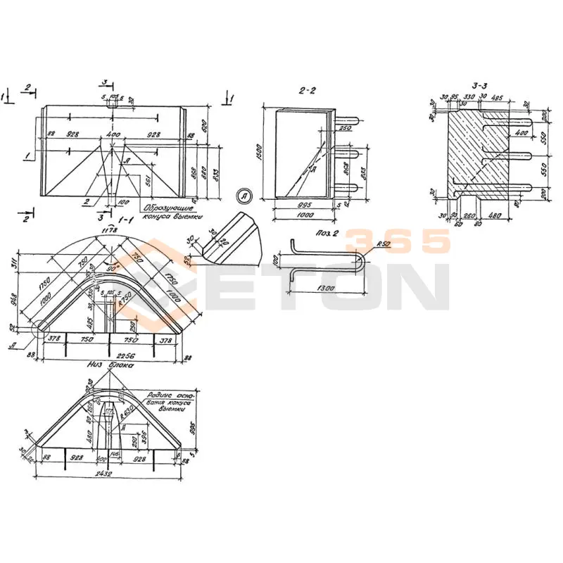 Блоки контурные концевые Серия 3.501.1-150 3К 17-15