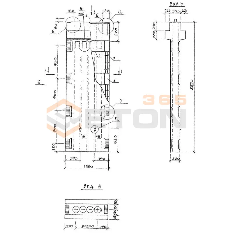 Вентблоки-диафрагмы жесткости Серия 1.034.1-1/90 2ВД 36-12-26