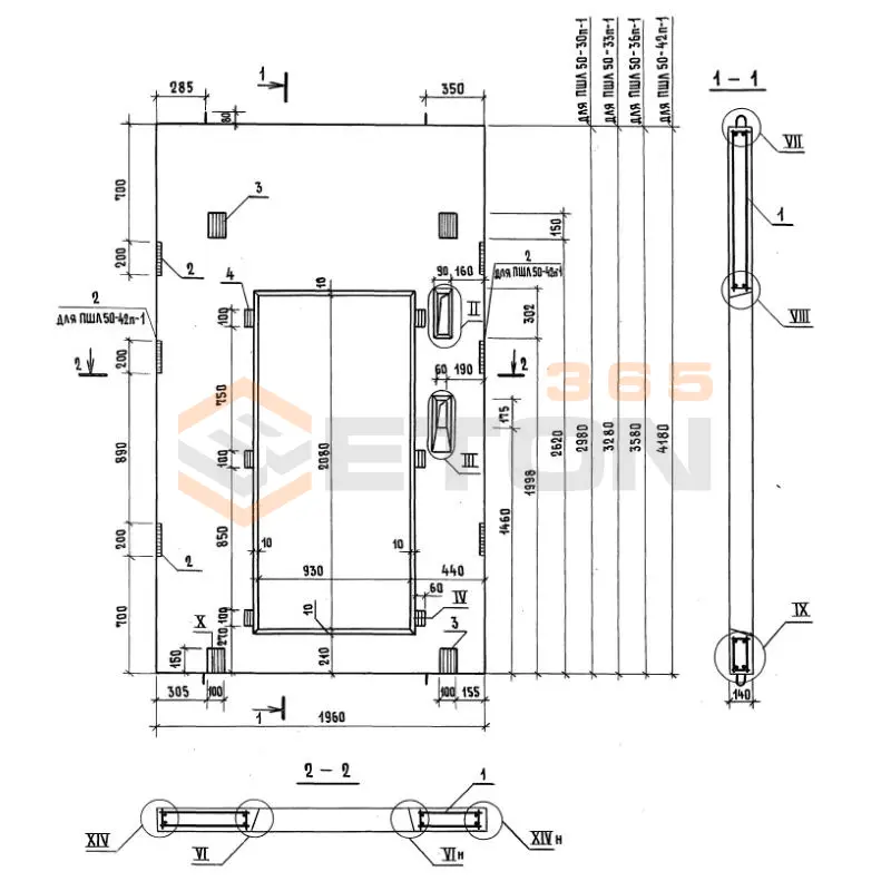 Панели шахт лифтов Серия 1.089.1-2 ПШЛ 50-36п-1 (1.089.1-2)