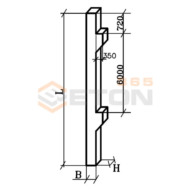 Колонны железобетонные для многоэтажных производственных зданий на высоту этажа 6,0 м Серия 1.420-12 вып. 3 К 69а-2-3