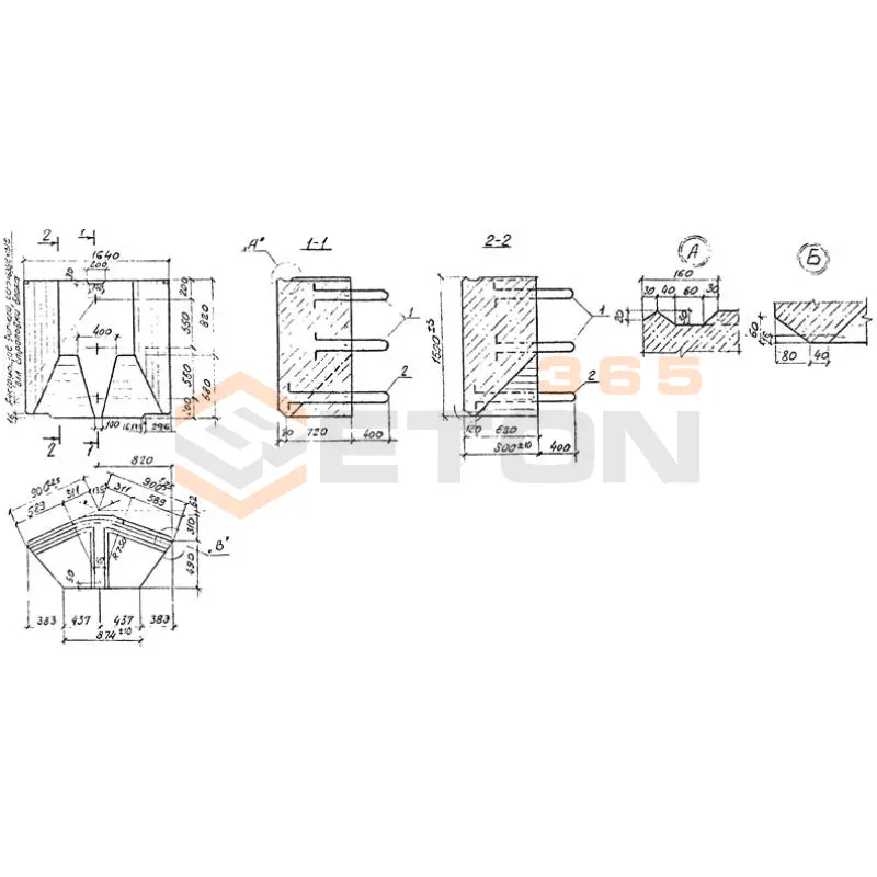 Блоки контурные Шифр 537 РЧ Б 2-90-5 м