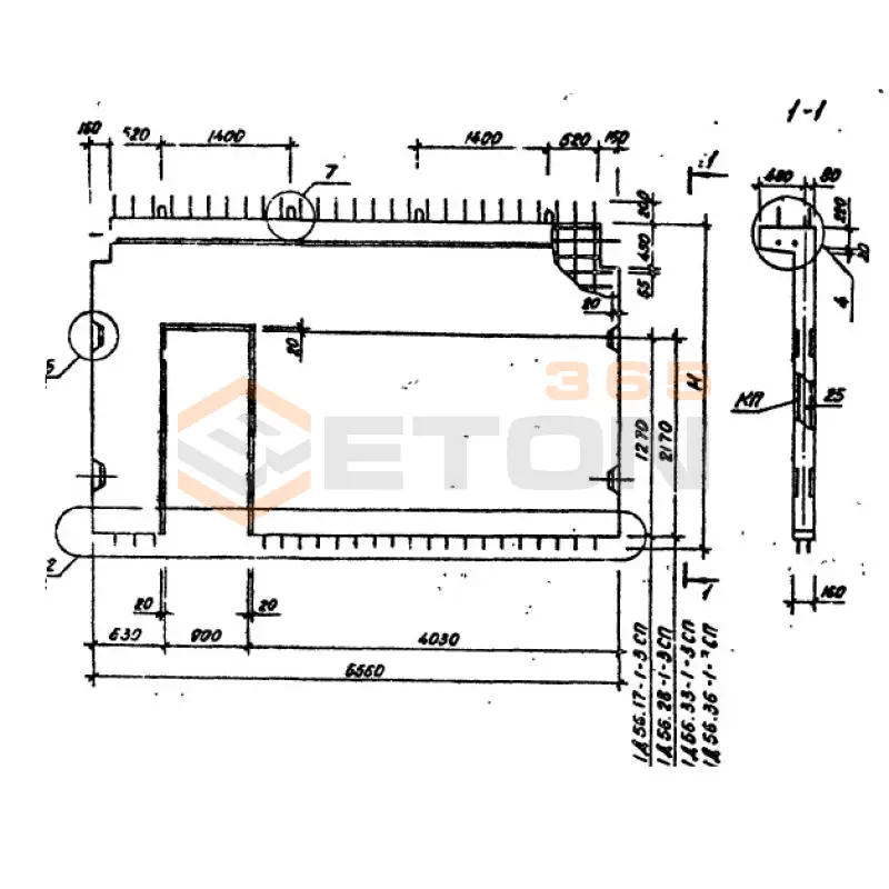 Диафрагмы жесткости Серия 1.020.1-6сп 1Д 56-28-1-3 сп (1.020.1-6сп)