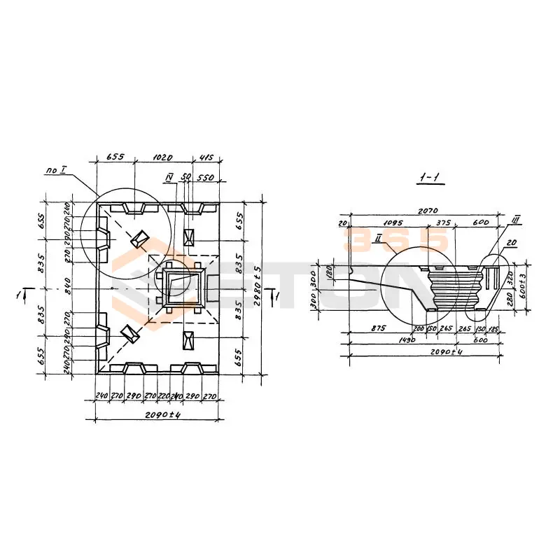 Капители Серия 1.420.1-25 КТК 1лев-4-1