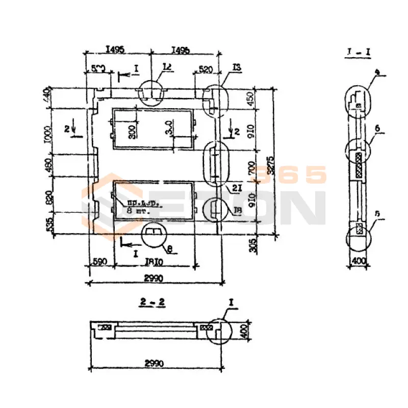 Панели наружных стен Серия 1.090.1-7с ПСЛ 30-33-4-2 птс (1.090.1-7с)