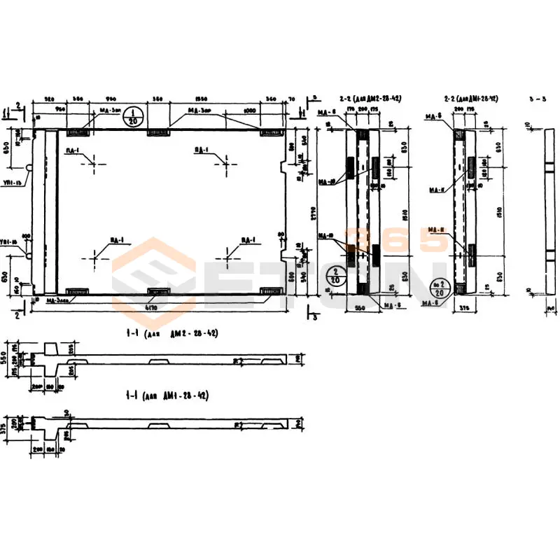 Диафрагмы жесткости Серия ИИ 04-6 ДМ 1-28-42 (ИИ 04-6)