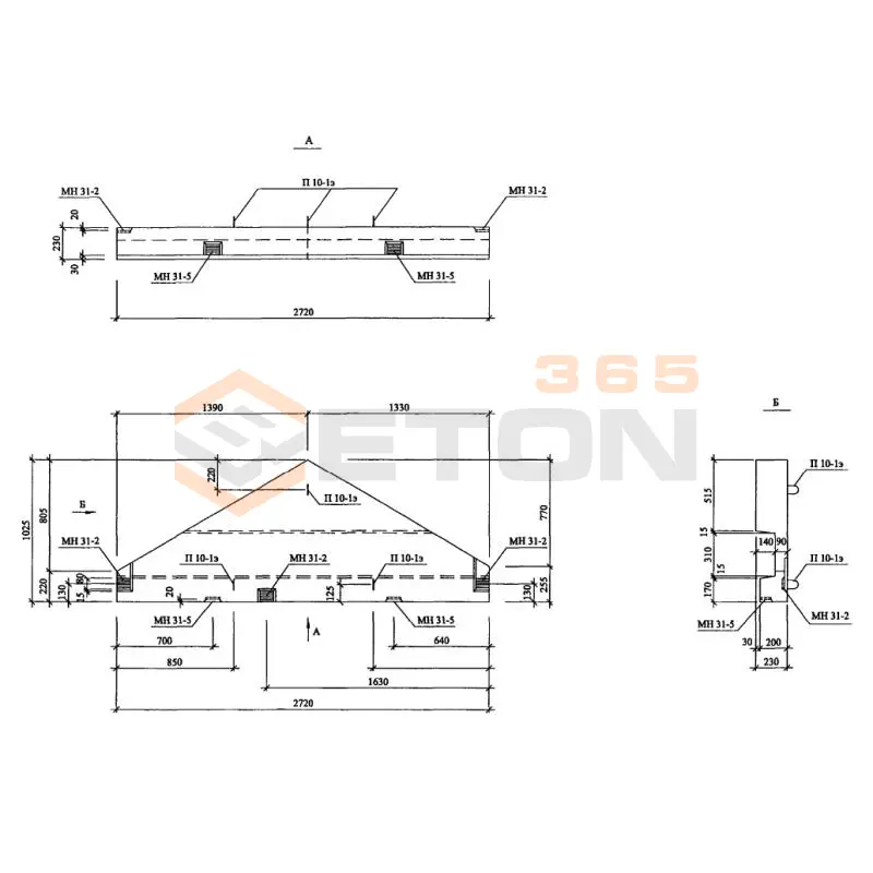 Панели наружных стен трехслойные Альбом РМ 2919-03 ПЭН 22-2 чс (Альбом РМ 2919-03)