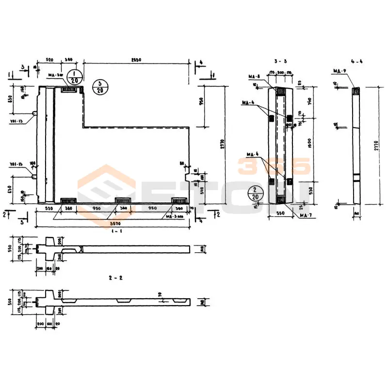 Диафрагмы жесткости Серия ИИ 04-6 ДМ 2-28-36 п лев (ИИ 04-6)