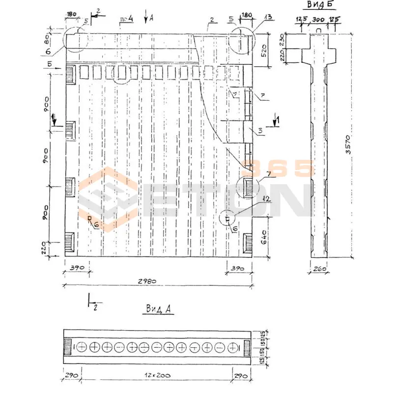 Вентблоки-диафрагмы жесткости Серия 1.034.1-1/90 2ВД 36-30-26