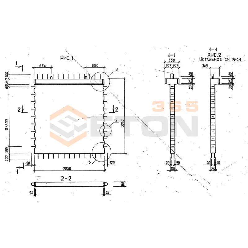 Диафрагмы жесткости серия 1.020-1/87 ( 1.020.1-7, 1.020-1/83, ИИ 04-1, 1.020.1-3пв ) 2Д 29-30 пв