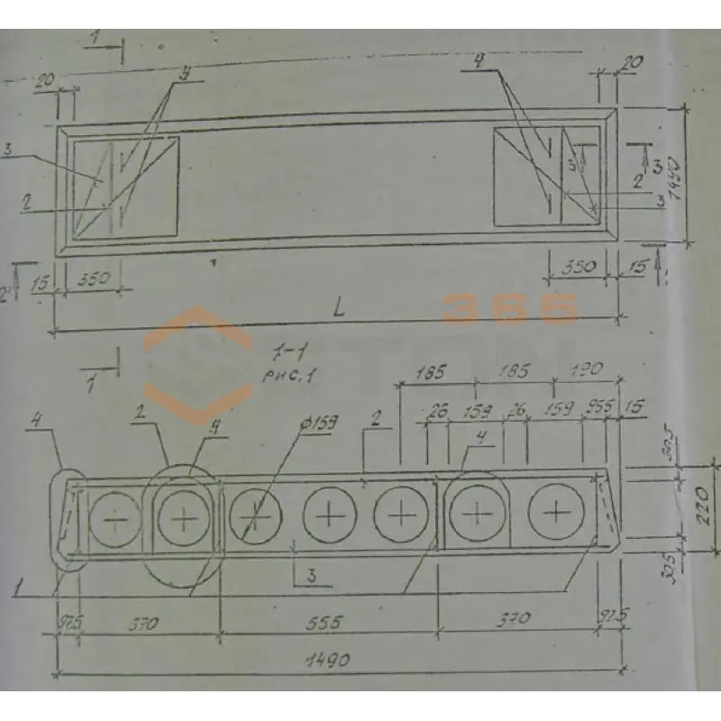 Плиты многопустотные Серия Б1.041.1-1.2000 ПК 42-15-8 а (Б1.041.1-1.2000)