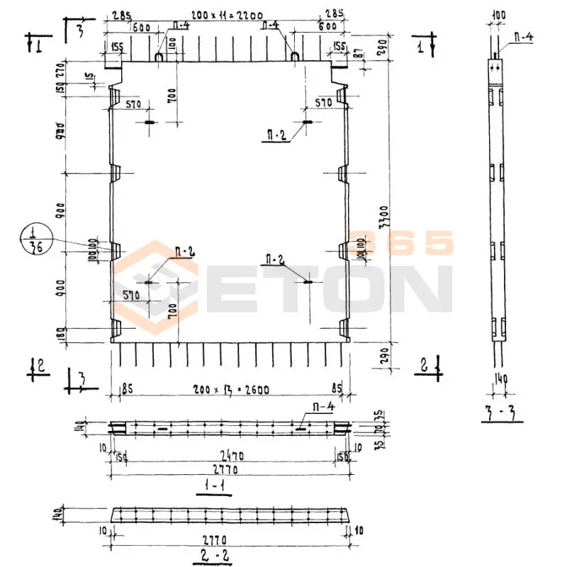 Диафрагмы жесткости Серия ИИ 04-6 Д 28-36 (ИИ 04-6)