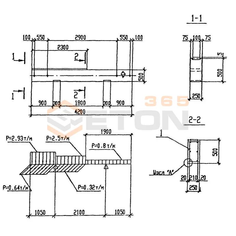 Траверсы Серия 3.016.1-11 Т 3-1