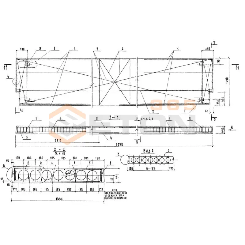 Панели перекрытия многопустотные Серия 1.020-1 ПК 86-15-8 АтVп-1 (1.020-1)