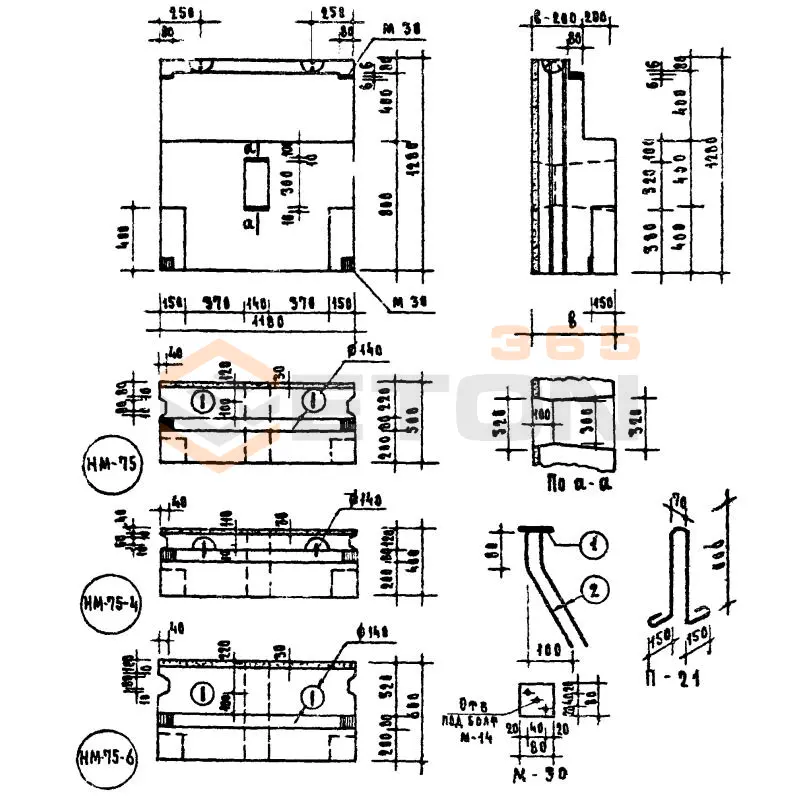 Блоки стеновые Серия 03-05 НМ 75-4