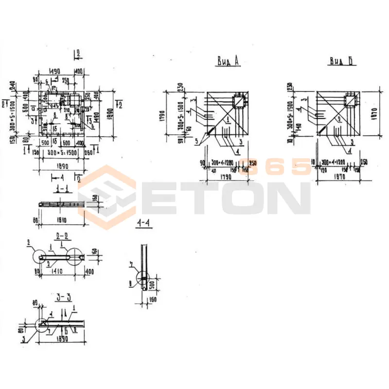 Одномодульные панели перекрытия Серия КУБ 2,5 4,4НП 19-19-16-8