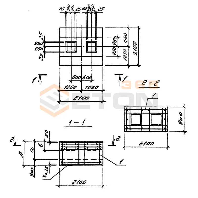 Фундаменты Серия 3.016.1-9 ФМ 8