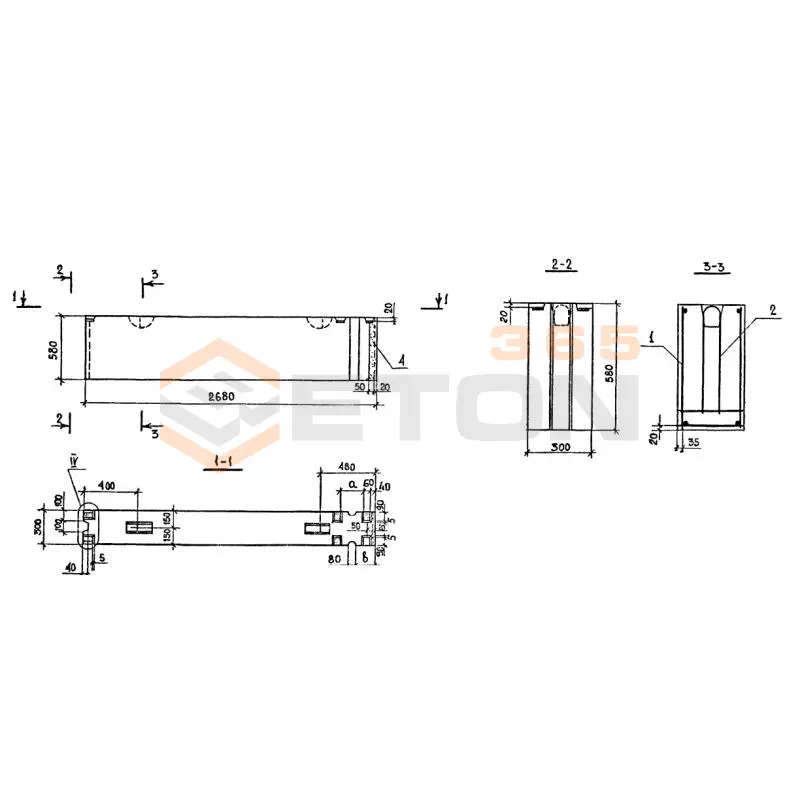 Блоки внутренних стен Серия 1.134.1-13 БВП 27-6-30-100 п-2