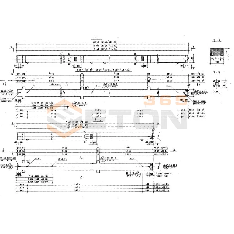 Колонны сечением 400х400 Серия ИИ 04-2 К3ВР 436-24