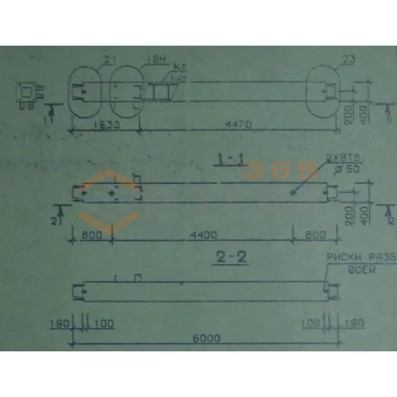 Колонны сечением 400х400 мм для зданий с высотами этажей 5,4-6,0 и 6,0 (7,2) м Серия 1.020.1-2с/89 5КС 60-60-13 сн