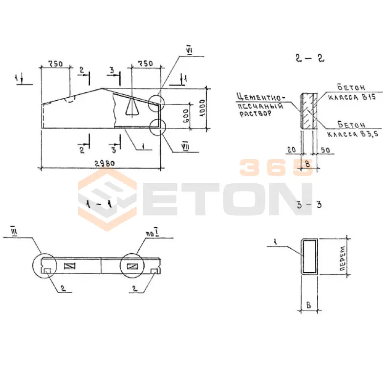 Панели стеновые двухслойные Серия 1.832.1-18.93 ПСД 30-10-30