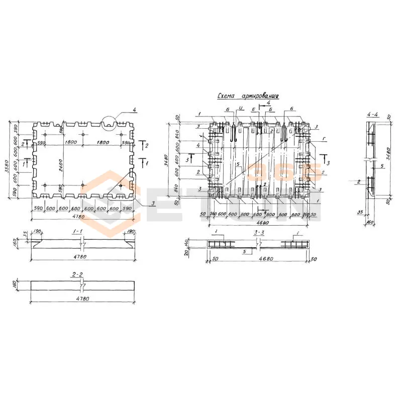 Плиты перекрытия Серия 1.143.1-9с 2П 36-48-3 с (1.143.1-9с)