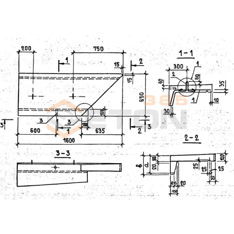 Парапетные плиты Серия 1.169.1-1 ПП 16-6-38-300 т