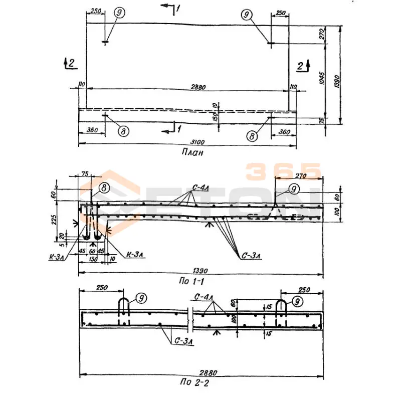 Лестничные площадки Серия ИИ 01-02 Л 5 (ИИ 01-02)