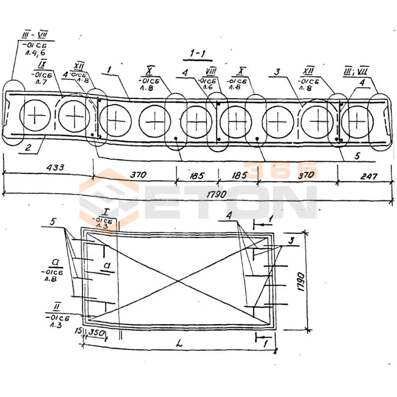 Плиты многопустотные Серия 1.141.1-23с ПК 8-30-18 с8а (1.141.1-23с)