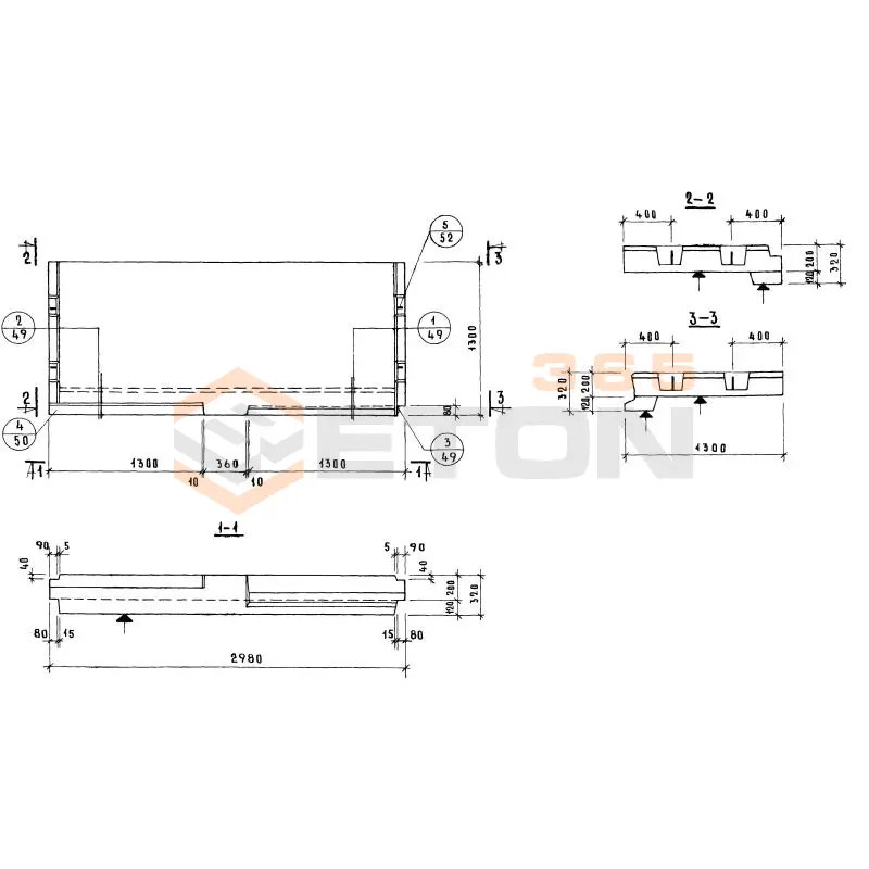 Лестничные площадки ребристые Серия 1.152-7 ЛП 30-12 (1.152-7)