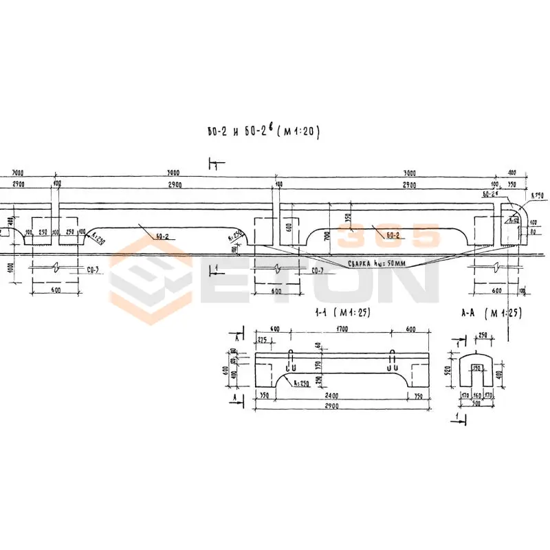 Брус ограждения ТП 320-55 БО 2 в (ТП 320-55)