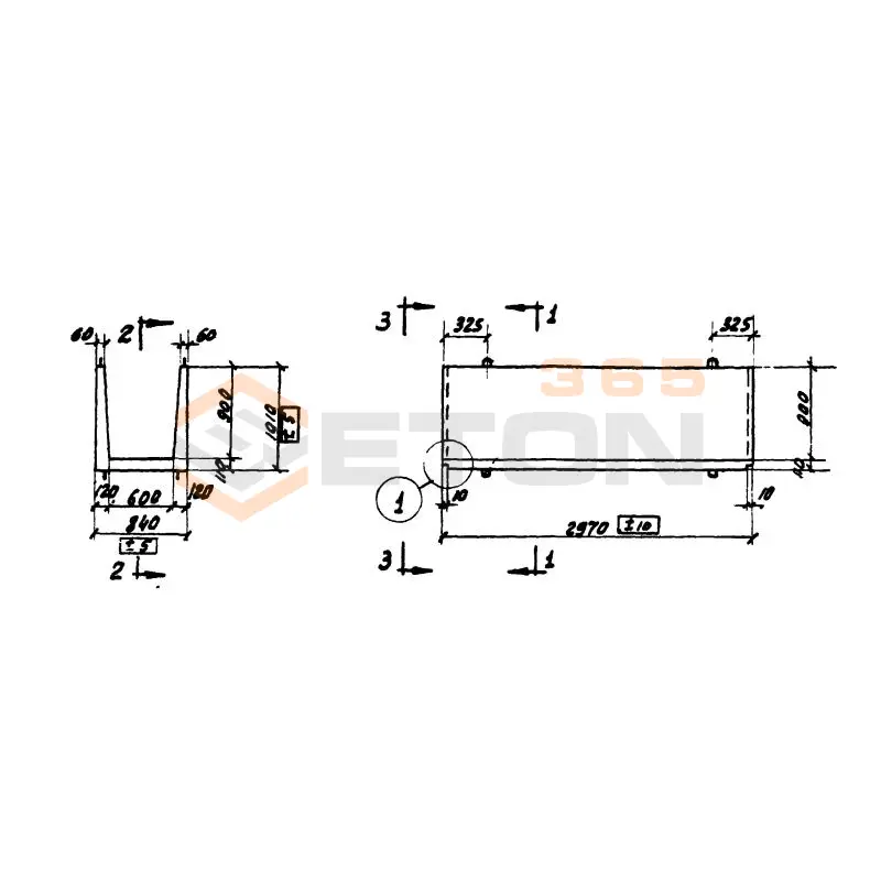 Элементы прямоугольных лотков Серия 3.900-2 ЛП 6-30