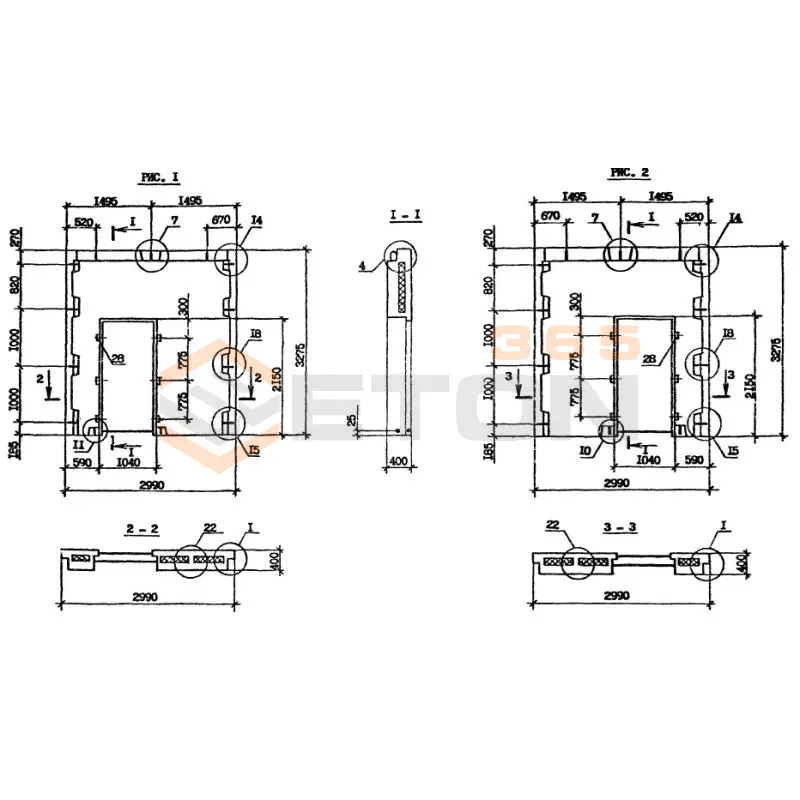 Панели наружных стен Серия 1.090.1-2с 1ПСД 30-33-4-1 птс (1.090.1-2с)