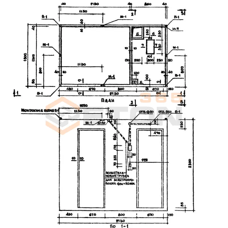Кабины санитарно-технические типа "Колпак" Серия 1.188-5 СК 12 (1.188-5)